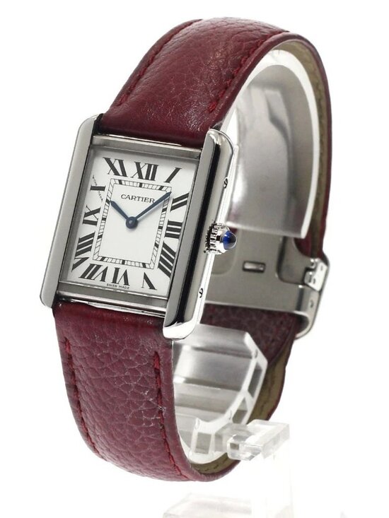 CARTIER Tank solo SM WSTA0030 Silver Dial Quartz Ladies Watch_956822 main image 4